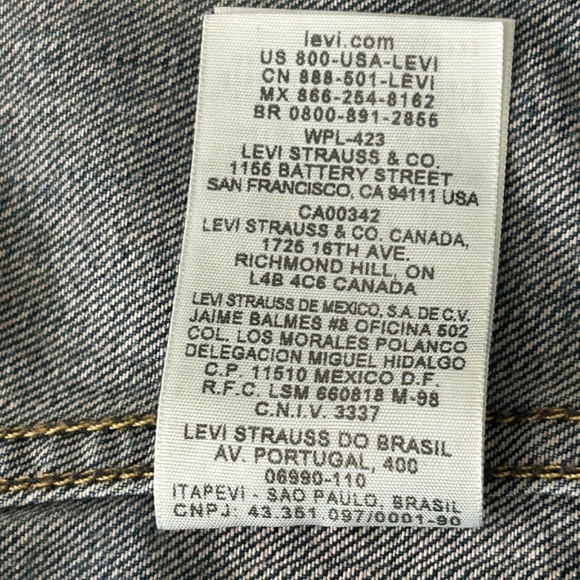 Levi's Blue Jean Vest (Size: S/P) - Picture 8 of 8